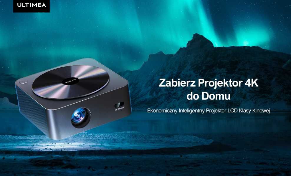 Projektor Full HD Ultimea ApolloP40 SMART TV Netflix WiFi 5G ZESTAW 4K
