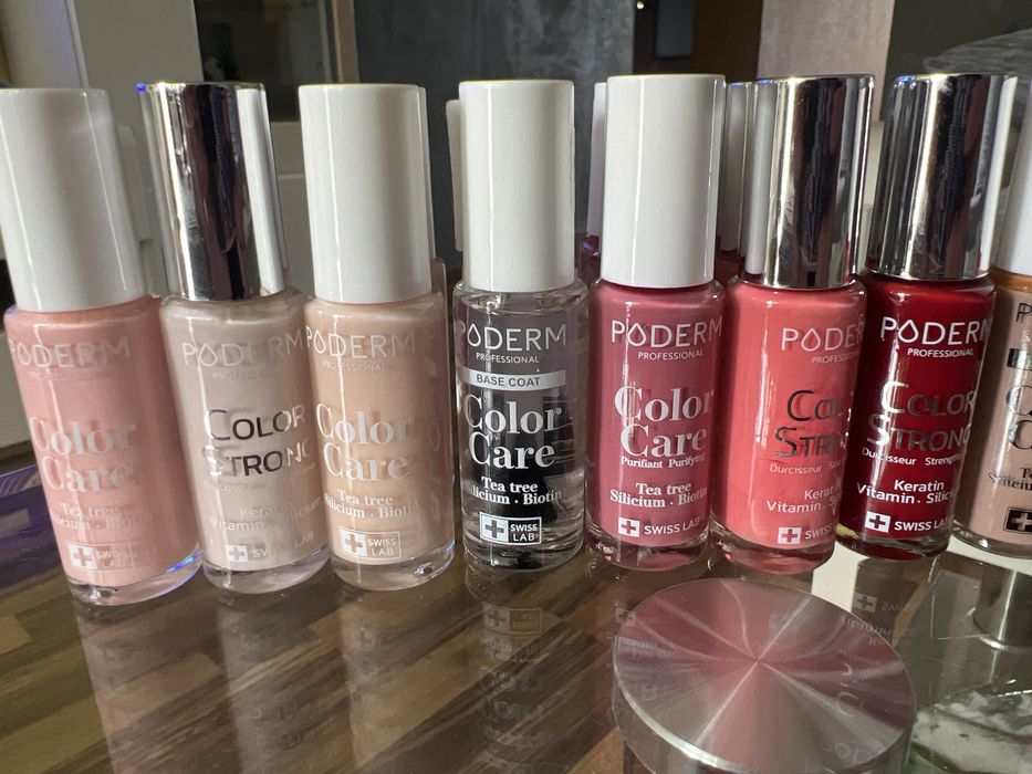 Lakiery Poderm color care i strong 8ml set