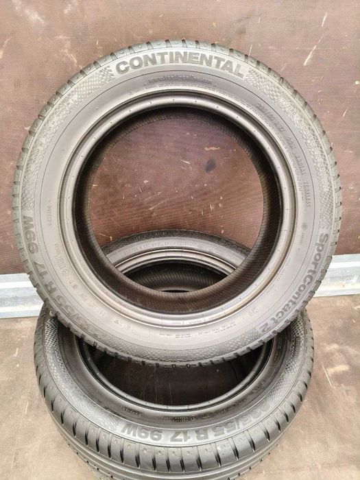 Continental Sport Contact 2 235/55r17 made in Germany 2шт, 17год, 7мм, ЛЕТО. Привезены из Германии