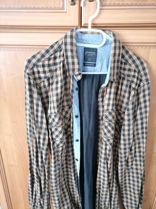 Koszula męska L w kratkę