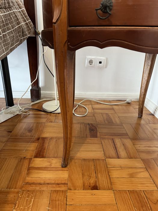 Mesa redonda madeira maciça de sala