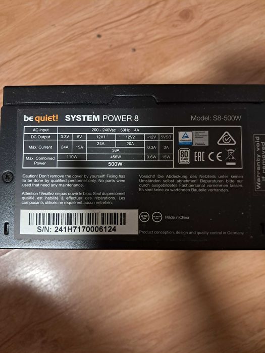 Zasilacz be quiet! System Power 8 500W