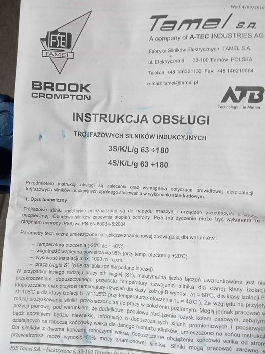 Silnik elektryczny 0,90 kW , 1400 obr/min
