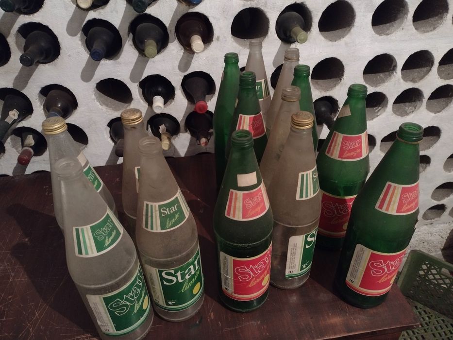 Garrafas de vidro vintage