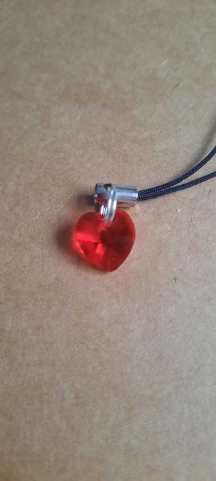 Breloczek z serduszkiem swarovski (handmade)
