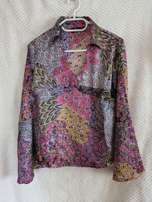 Bluzka z indyjskiego jedwabiu. Natura. Rozmiar M.