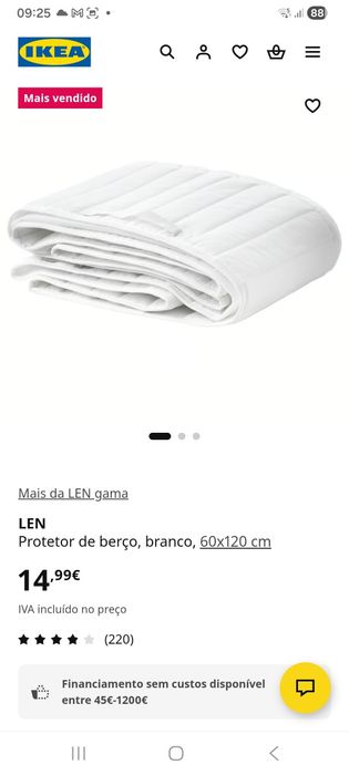 Protector de berço ikea len