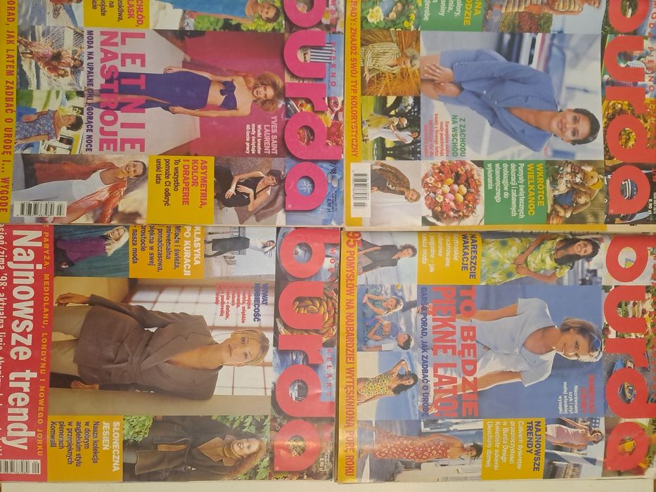 Burda x 7    , 1998 rok,wykroje  moda,