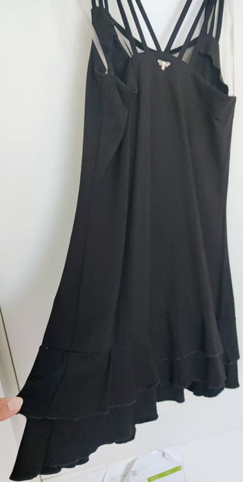 T-shirt de alças, túnica preta, La Mode est à Vous 34/36