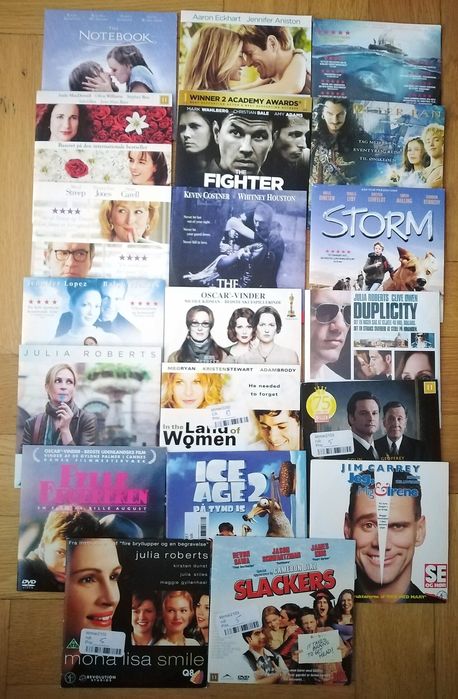 Zestaw filmów DVD 20 szt w j. Angielskim z duńskimi napisami