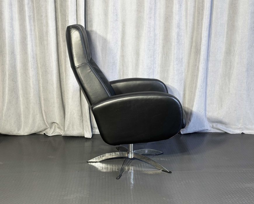 Чорне шкіряне м'яке крісло реклайнер/шкіряні крісла/дивани з Європи