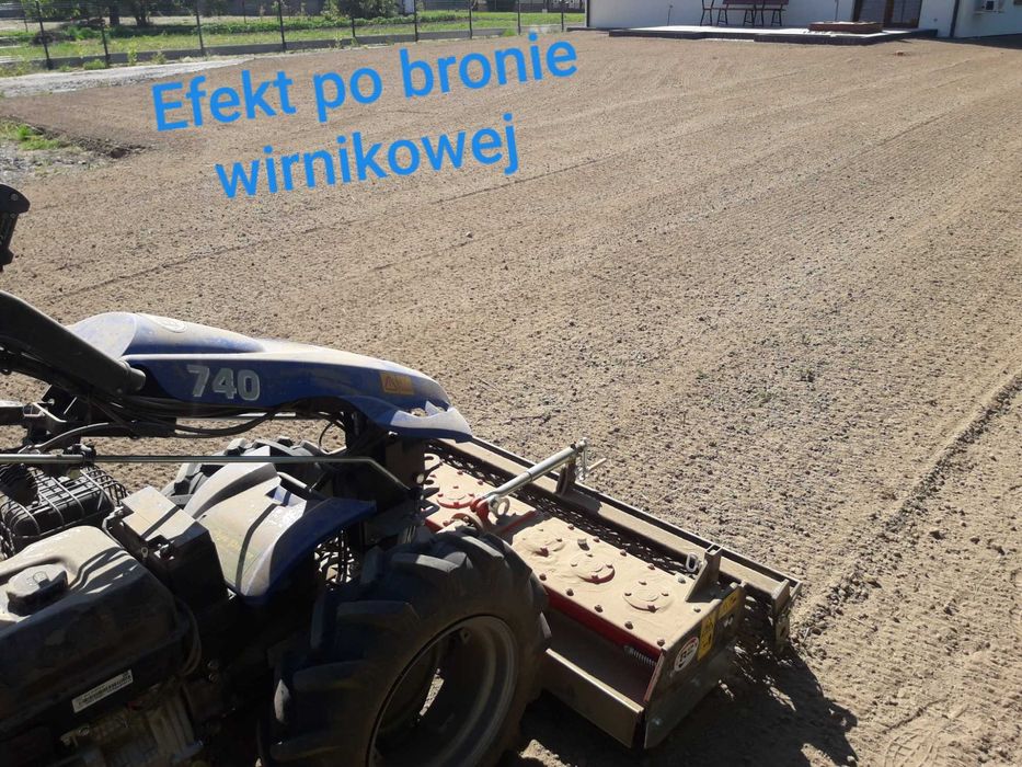 Usługi Glebogryzarką separacyjną broną zakładanie trawników z siewu