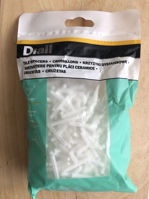 Krzyżyki dystansowe białe, Diall , 3mm
