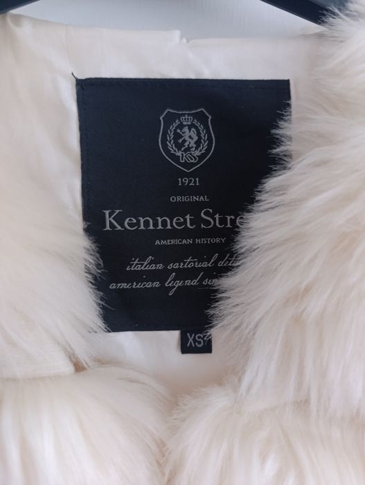 Kremowa kamizelka futerko 34 36