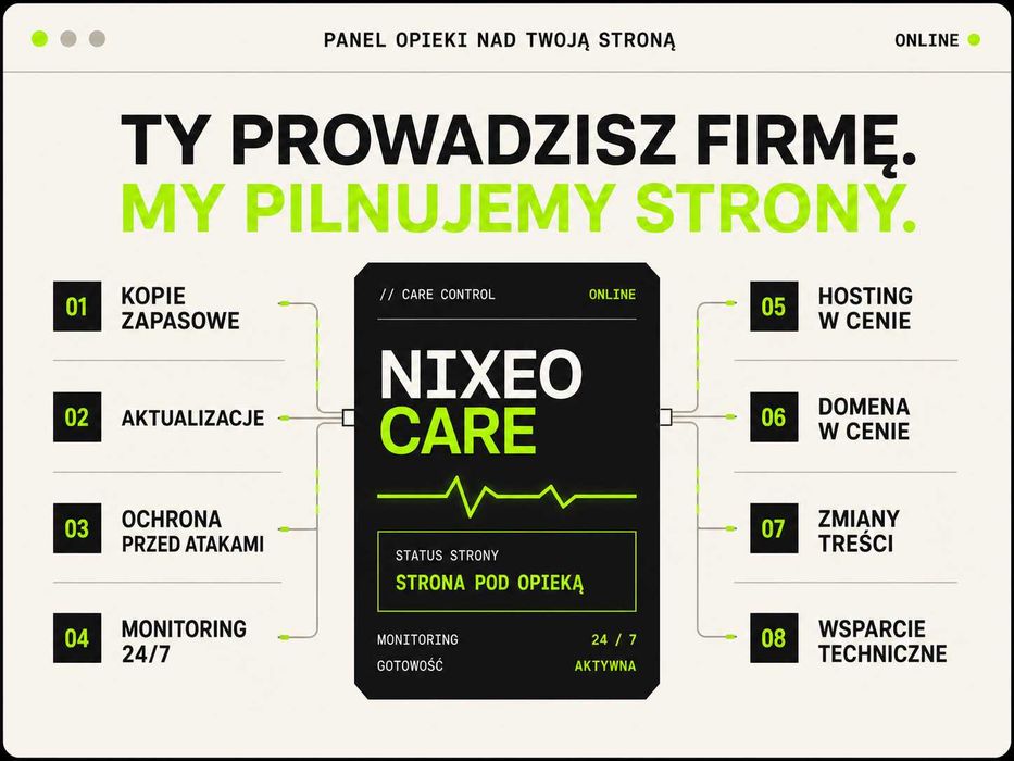 Strona internetowa dla firmy usługowej – 0 zł na start