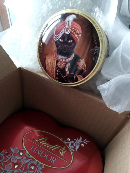 Жестяні коробки сердце кіт в чалмє