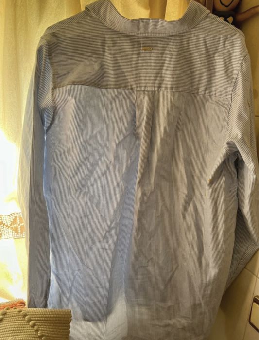 Camisa Quebramar riscas azuis e brancas xl