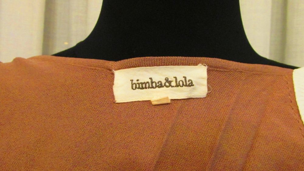 Top beje cetim Bimba & Lola Tam.S - como novo