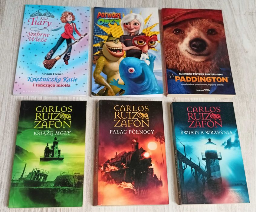 6x Zafon Pałac Północy Światła września Książę Mgły Paddington Potwory