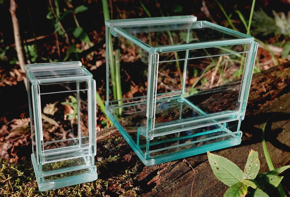 Profesjonalne terrarium 12x12x12cm szkło potrójna wentylacja EKO