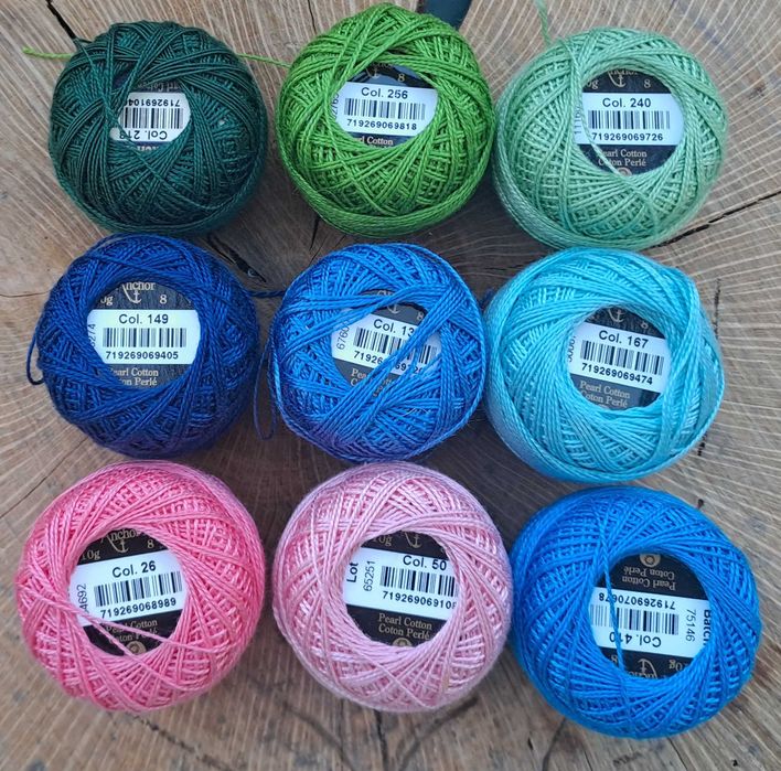 Anchor Perlé nº 8 - assorted colors64552860550531123