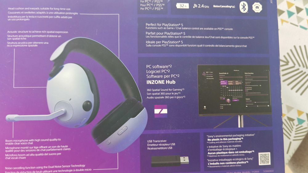 Słuchawki bezprzewodowe Sony H9 do PS5 komputera i smartfona