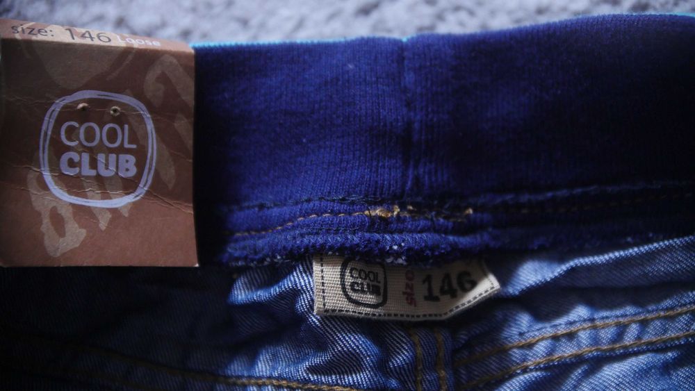 Spodnie jeansowe w stylu dresowym Cool Club 146 cm. NOWE