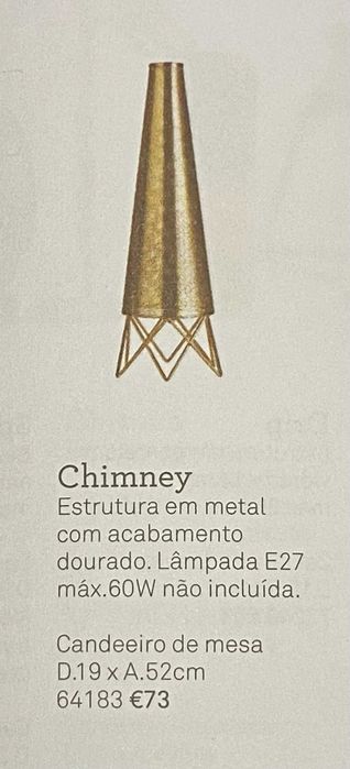 Candeeiro de Mesa “Chimney” da AREA *NOVO*