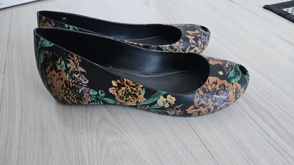 Buty baleriny melissa 38 mel czułenka czarne gumowe sandały meliski