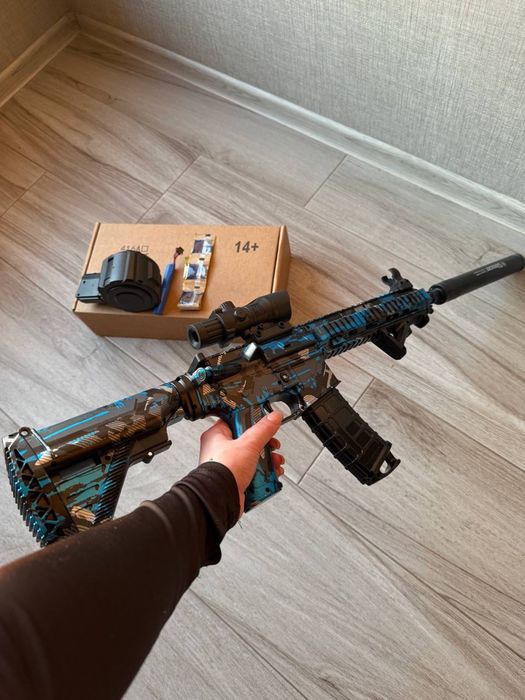 Дитячий крутий та надійник Австомат на орбизах M4A1, гель бластер на орбизах, детский автомат на подарок, автомат на орбізах