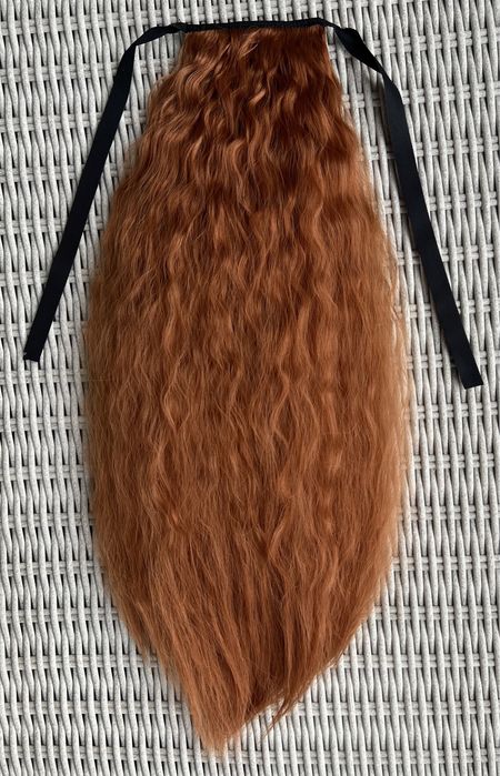 Premium Ultra włosy doczepiane, rudy kucyk, treska 307.