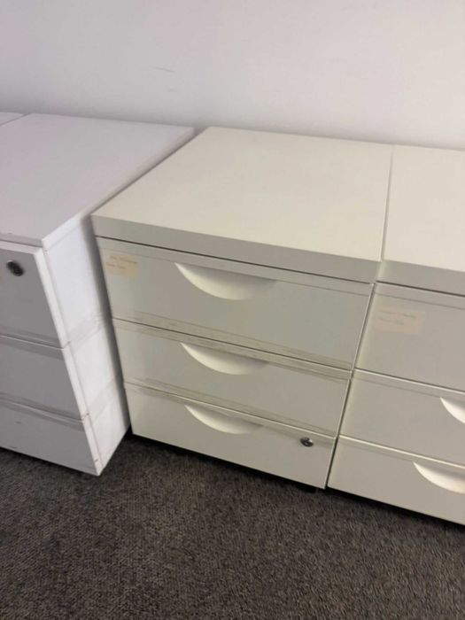 Kontenerek biały metalowy kontenerki pod biurko  biuro dom  szkóła