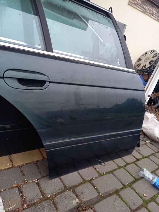 Drzwi tylne prawe bmw e39 lift kompletne zielone touring