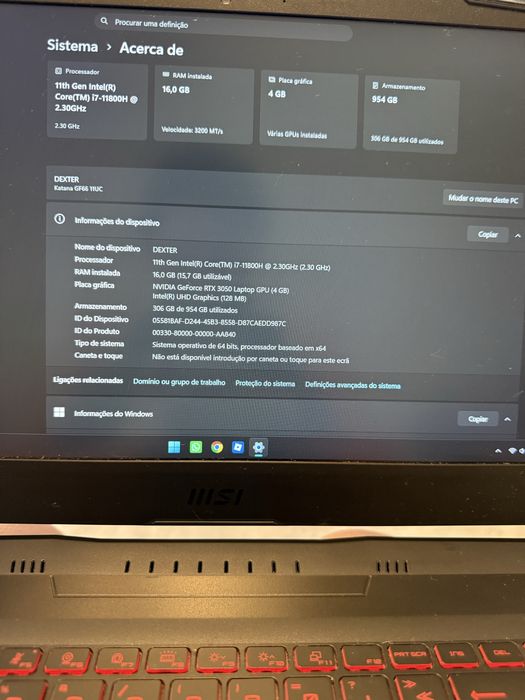 MSI Katana GF66 i7-11800H | RTX 3050 | 16GB | 1TB SSD | 144Hz