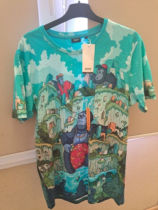 T-shirt męski/młodzieżowy Cropp L Slim fit goryle