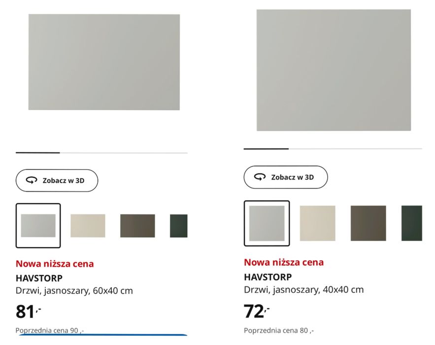 Zestaw szafek z frontami IKEA