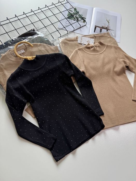 Водолазка з ніжними камінчиками гольф на 4 5 6 7 8 9 11 12 13 14 років