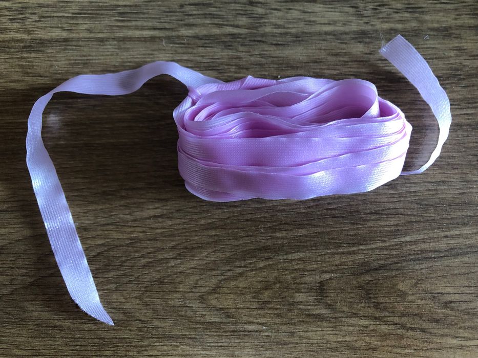 Ozdoba tasiemka wstążka blady róż 11m