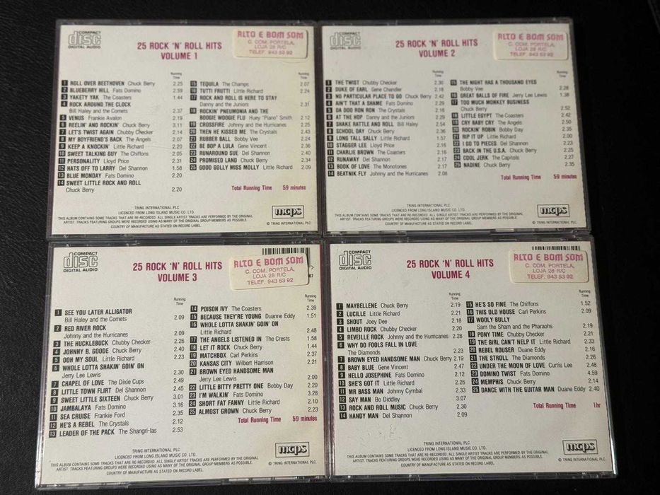 Vários Artistas - 100 Sucessos do Rock 'N' Roll - 4 CDs.