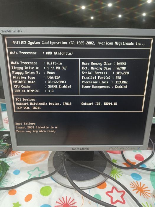 Retro płyta główna z procesorem AMD