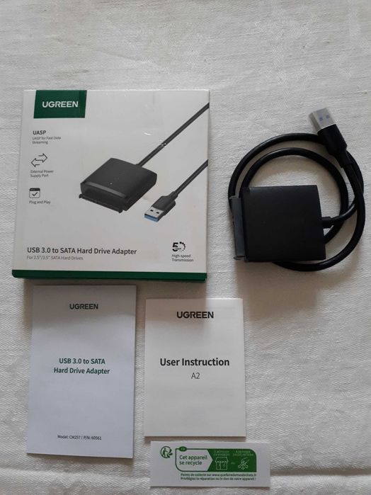 Перетворювач адаптер жорсткого диска Ugreen USB 3.0 до SATA