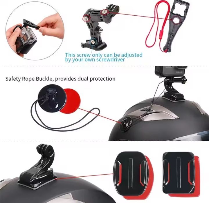 Крепление на шлем для экшн камер GoPro |Xiaomi | Sony | SJcam | DJI,