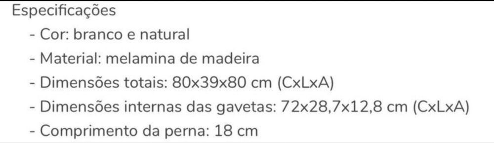Duas cómodas iguais estilo escandinavo