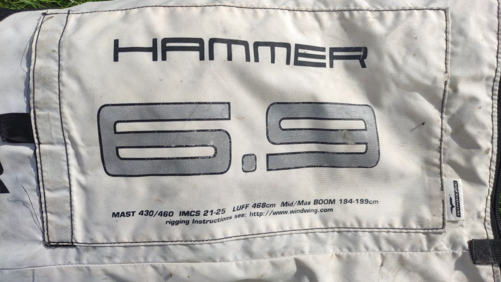 Żagiel windsurfingowy WindWings Hammer 6.9 2 kambery