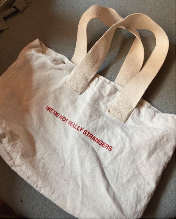 we’re not really strangers I carry intense emotions torebka tote bag