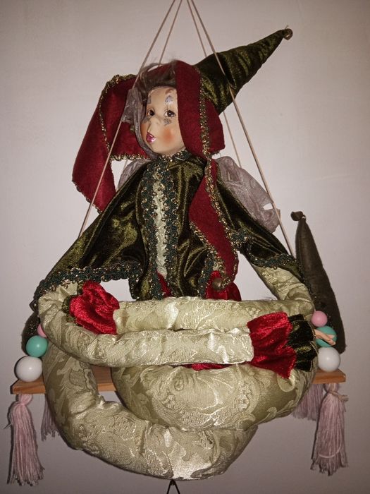 Elfo de 1m, gigante, com corda costas, musical (Xmas)