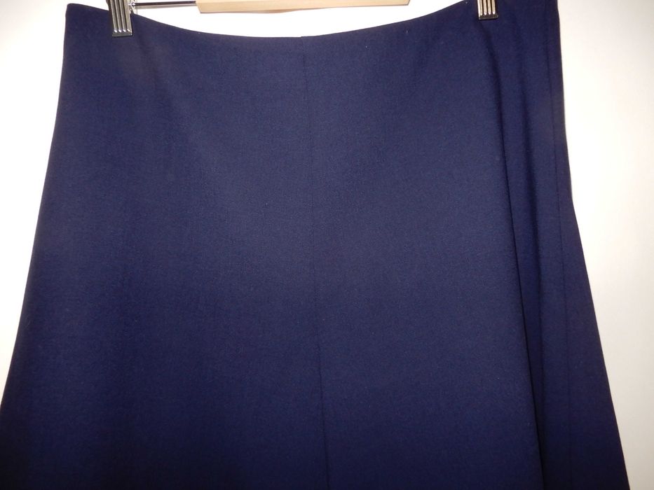 Spódnica midi granatowa rozkloszowana biurowa 42 XL