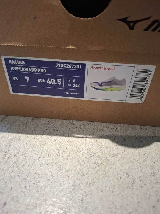 Buty do biegania Mizuno Hyperwarp Pro carbon (karbon) dazzling blue/white/surf the web/ buty biegowe startowe/