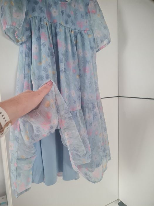 niebieska letnia sukienka r.122 smyk