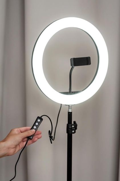 Набір Блогера 2в1 Кільцева LED Лампа 26см 12W з Тримачем + Штатив